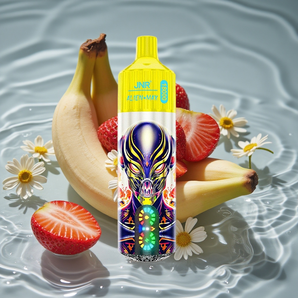 JNR Alien Max 18000 Puffs Dviguba Dėžutė  Dvigubas Šerdis Braškė Bananas