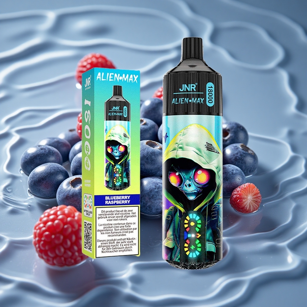 JNR Alien Max 18000 Puffs Dviguba Tinklelinė Apvija Mėlynųjų Aviečių Vienkartinis Vape