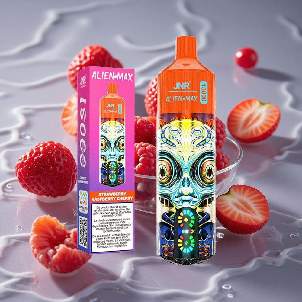 JNR Alien Max 18000 Puffs Dvigubas Šerdis ir Braškė Avietė Vyšnia Vienkartinis Vape