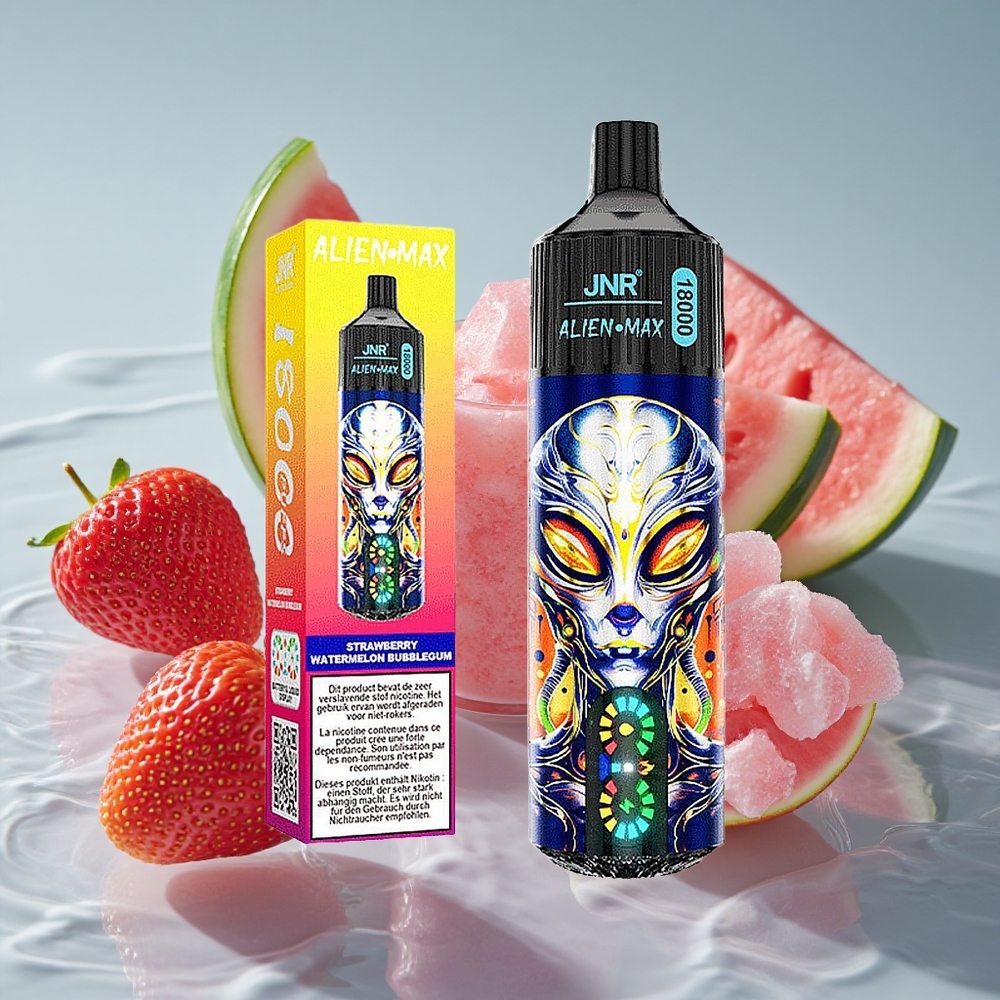JNR Alien Max 18000 Puffs Vienkartinis Vape Braškės Arbūzas Burbuliai su 28ml Skysčio