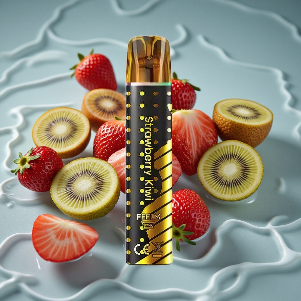 JNR BlackGolden 800 Puffs Vienkartinis Vape Braškė-Kivi