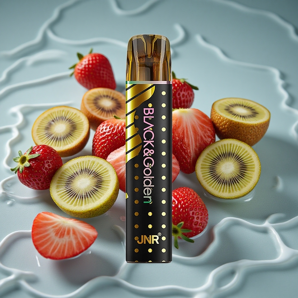 JNR BlackGolden 800 Puffs Vienkartinis Vape Braškė-Kivi