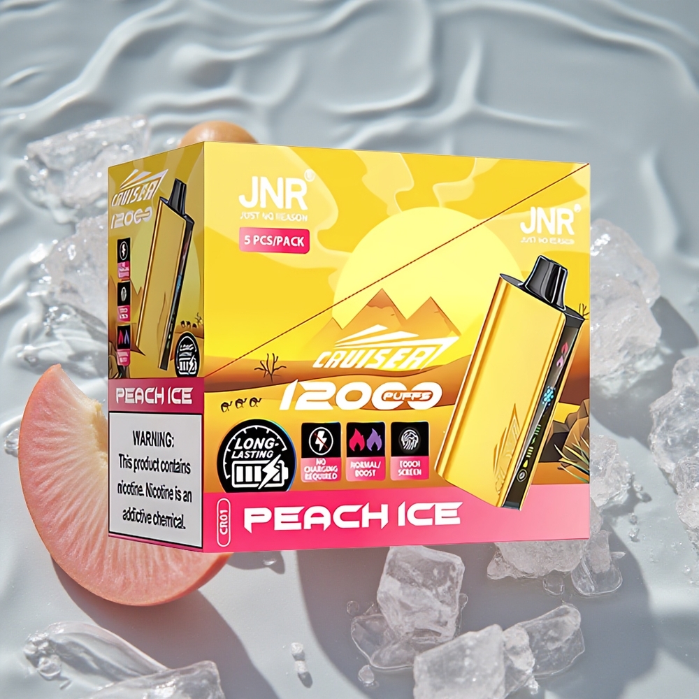 JNR Cruiser 12000 Puffs No-Charge Vienkartinis Vape Persikų Ledas