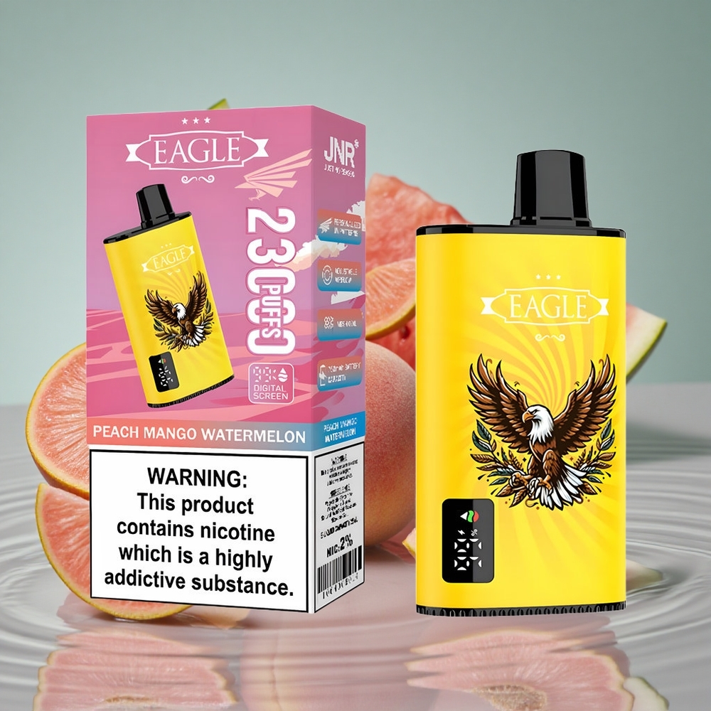 JNR EAGLE Smart 23000 Puffs 25ml Skystis Vienkartinis Vape Persikas Mango Arbūzas