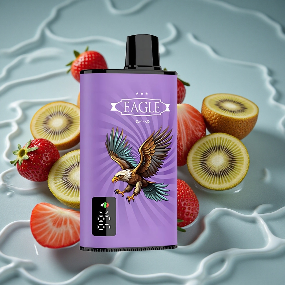 JNR EAGLE Smart 23000 Puffs Vienkartinis Vape Braškė-Kivis su Skaitmeniniu Ekranu