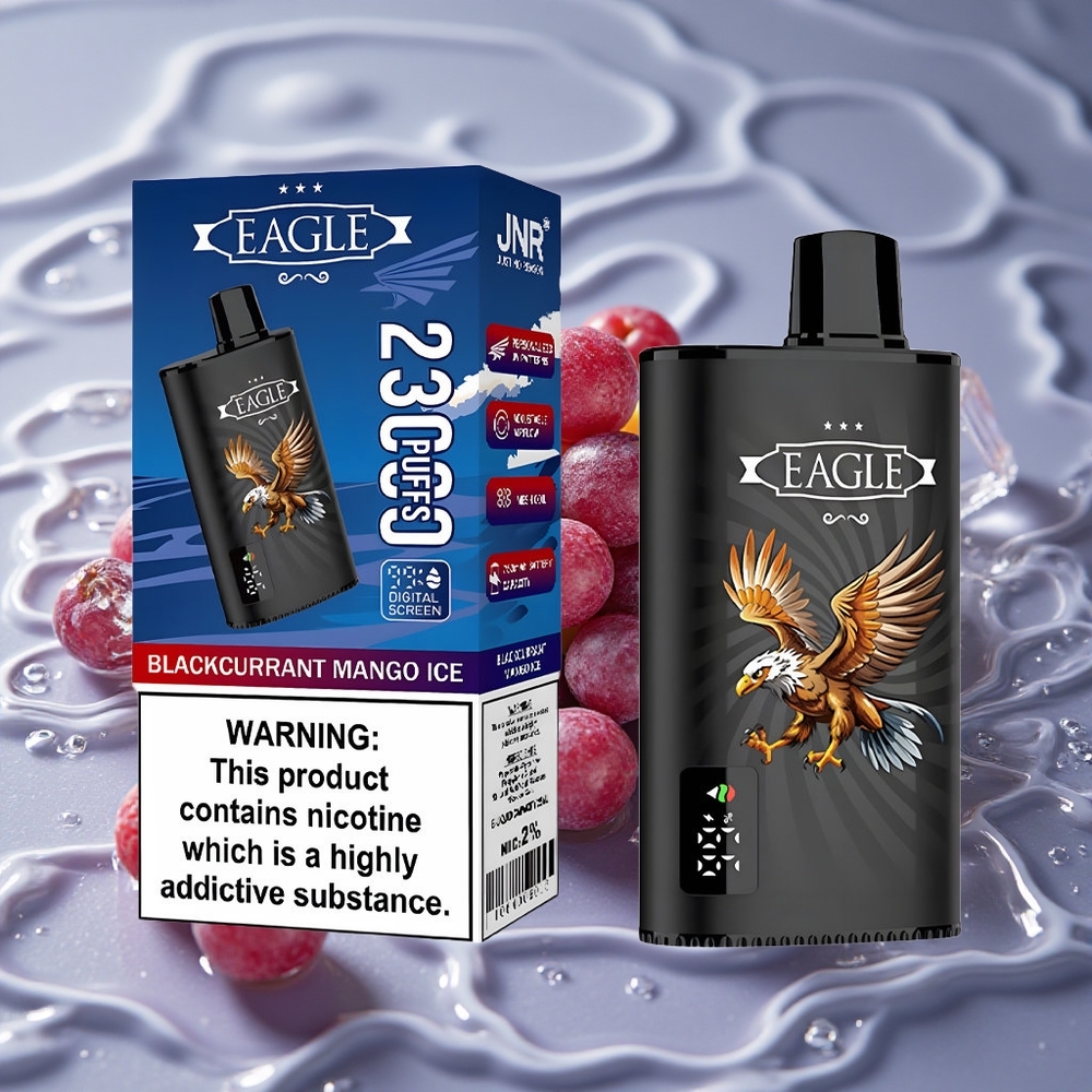 JNR EAGLE Smart 23000 Puffs Vienkartinis Vape Juodojo serbento mango ledas