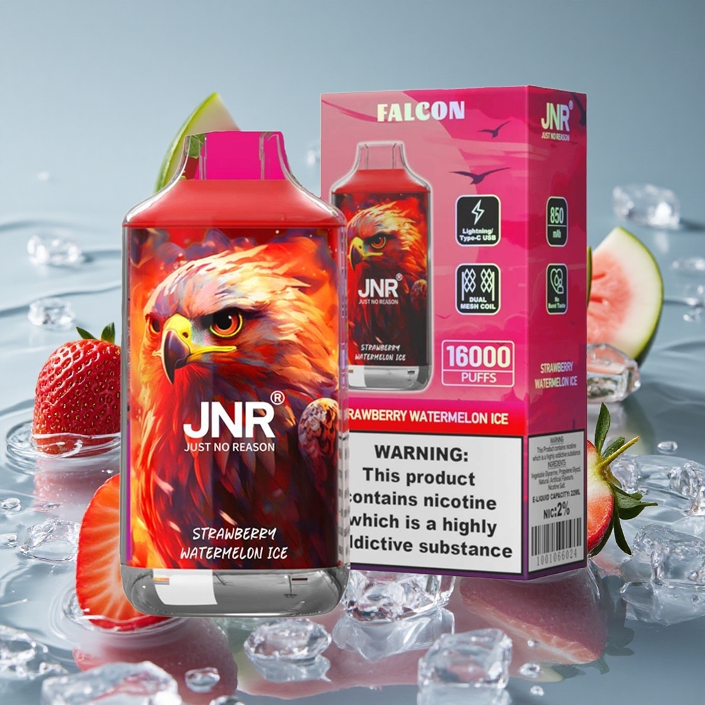 JNR Falcon 16000 Puffs Vienkartinis Vape Braškės Arbūzas Ledas