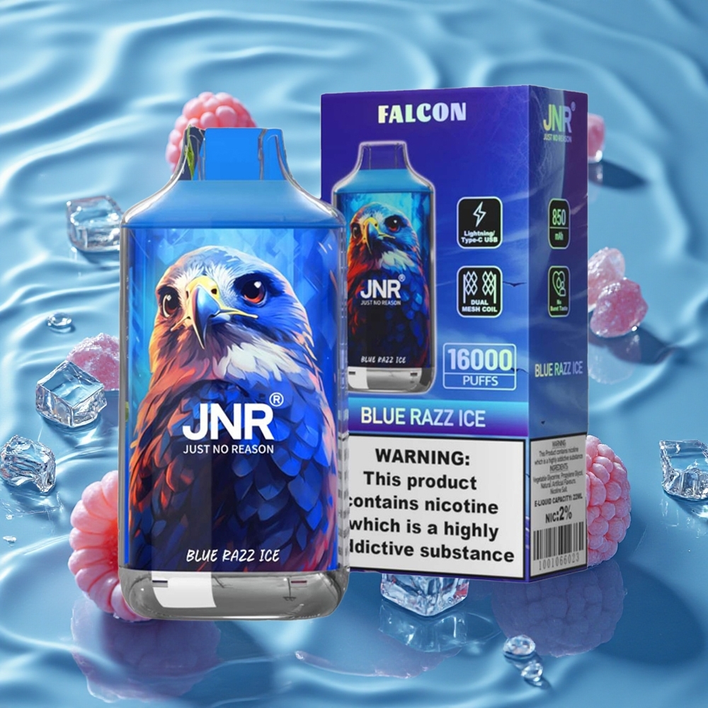 JNR Falcon 16000 Puffs Vienkartinis Vape Mėlynasis Uogienės Šaltis