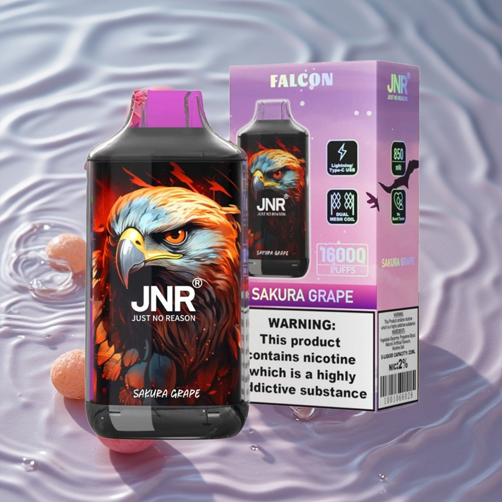 JNR Falcon 16000 Puffs Vienkartinis Vape Sakura Vynuogė