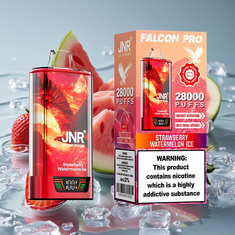 JNR Falcon Pro 28000 Vienkartinis Vape Braškės Arbūzas Ledas su 28000 Traukimų