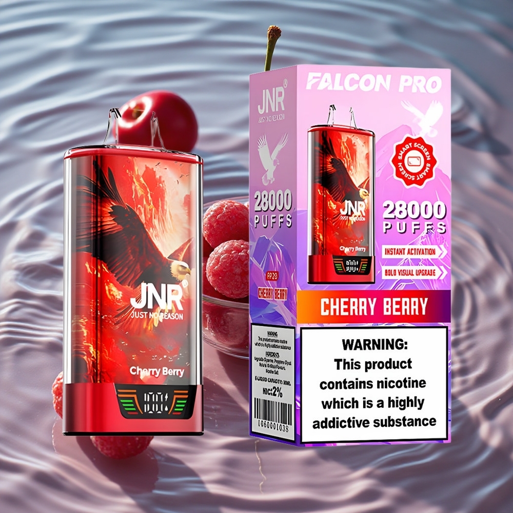 JNR Falcon Pro 28000 Vienkartinis Vape Vyšnių Uogų su 28000 Traukimų