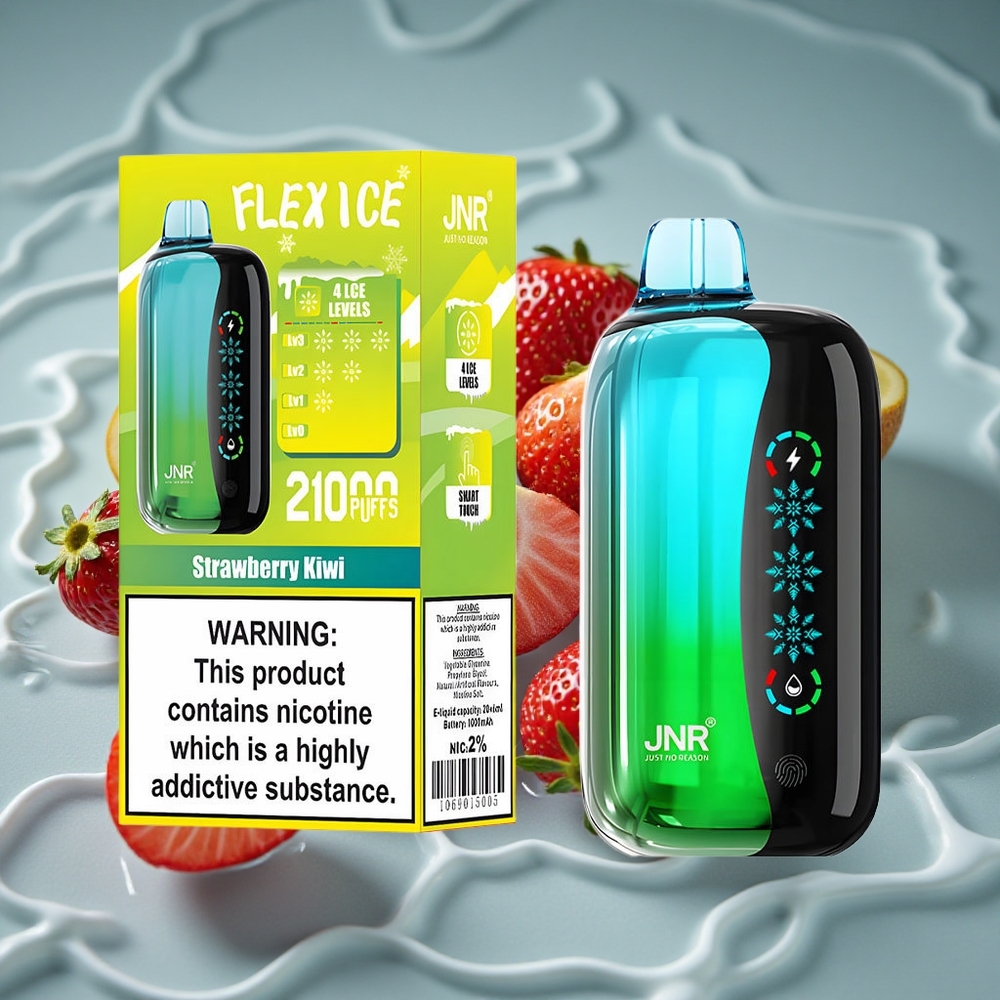 JNR Flex Ice 21000 Puffs Vienkartinis Vape Braškė-Kiwi