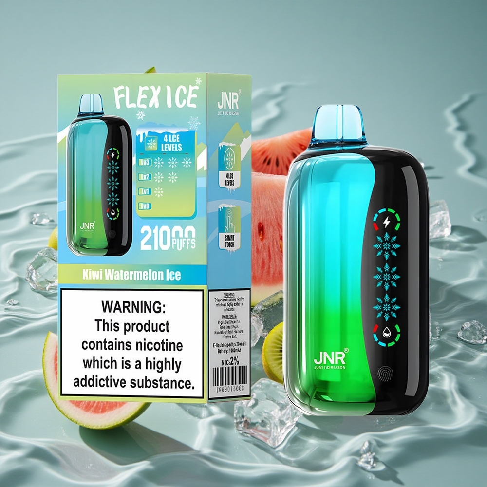 JNR Flex Ice 21000 Puffs Vienkartinis Vape Kiwi Arbūzas Ledas