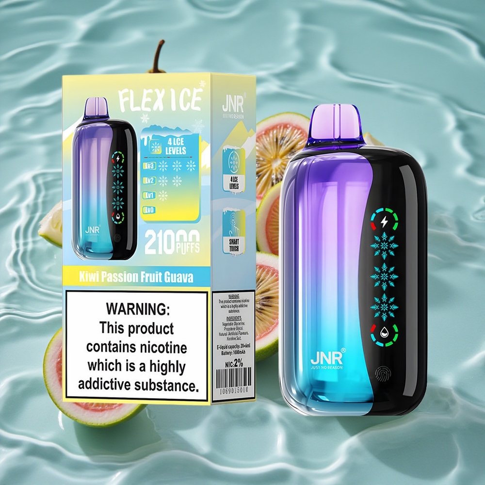 JNR Flex Ice 21000 Puffs Vienkartinis Vape Kiwi Pasiflora Gvaja