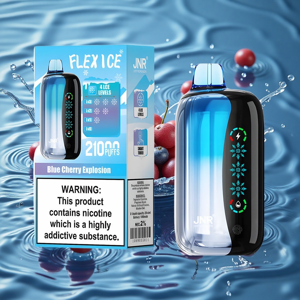 JNR Flex Ice 21000 Puffs Vienkartinis Vape Mėlynoji Vyšnia Sprogimas