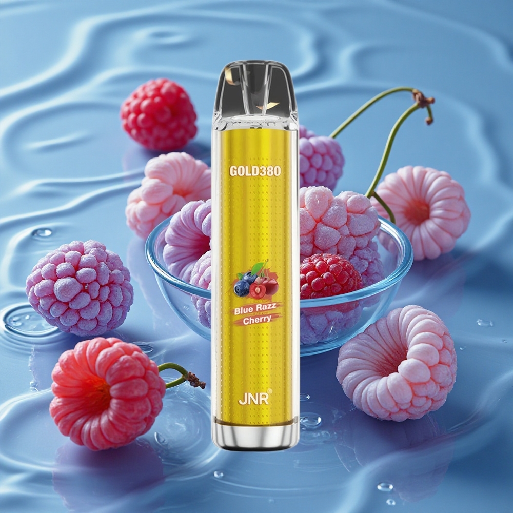 JNR Gold380 6000 Puffs Vienkartinis Vape Mėlyna Avietė Vyšnia