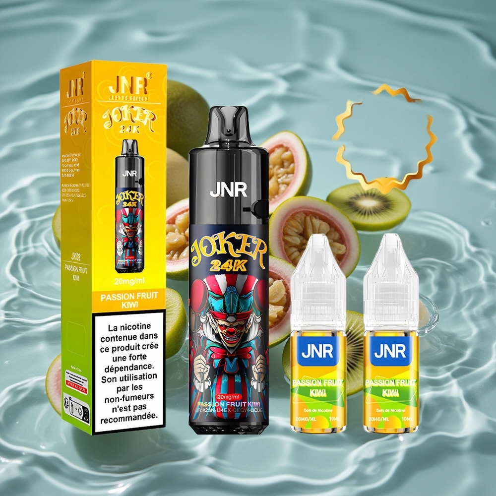 JNR Joker 24K Puffs 10ml Perpildomas Pūstelis Passion Fruit Kiwi