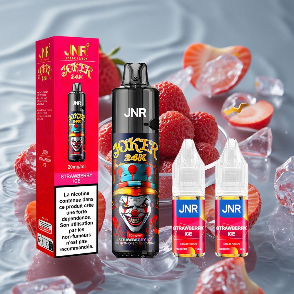 JNR Joker 24K Puffs Vienkartinis Vape 800mAh Braškinių ledų