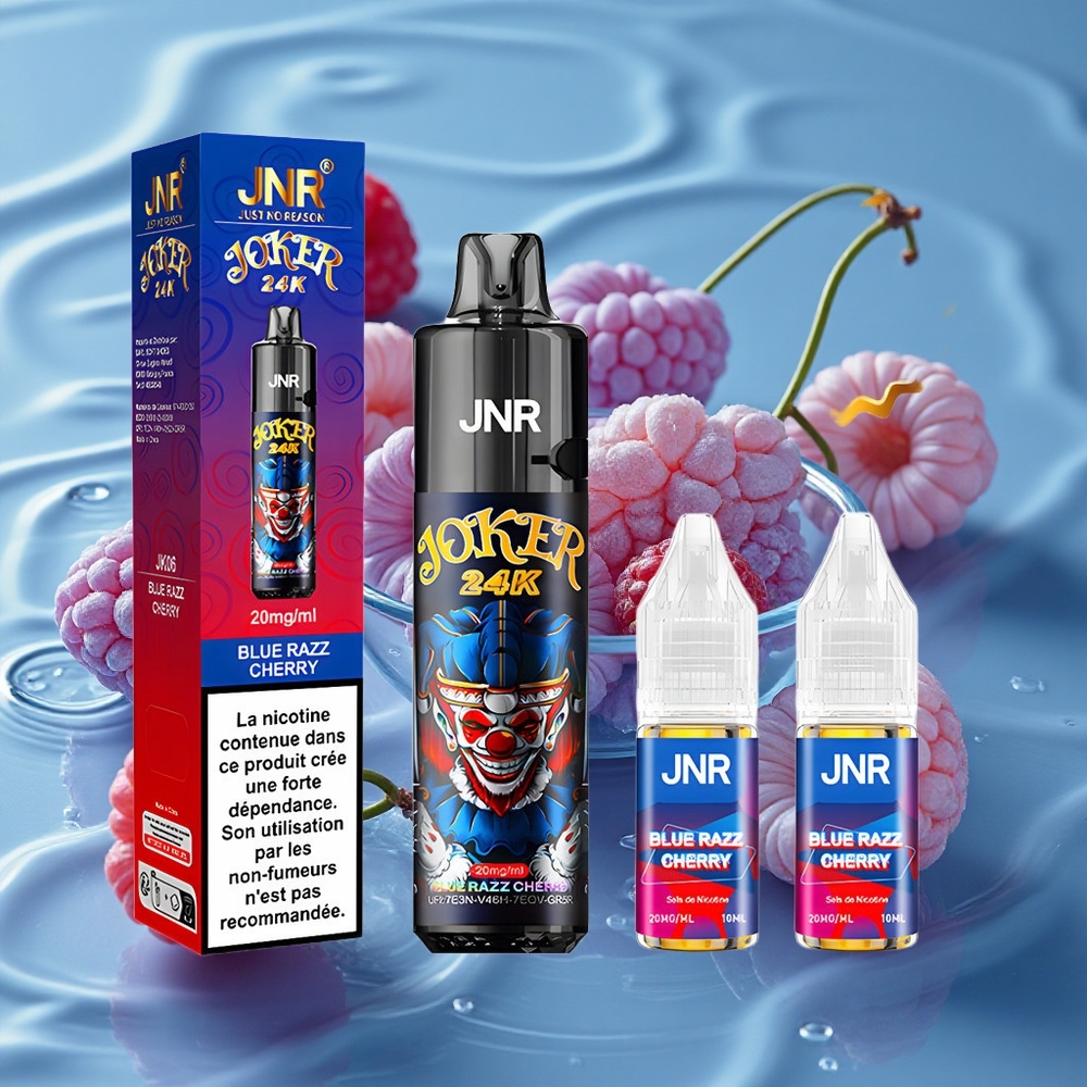 JNR Joker 24K Puffs Vienkartinis Vape Mėlynos Avietės Vyšnios