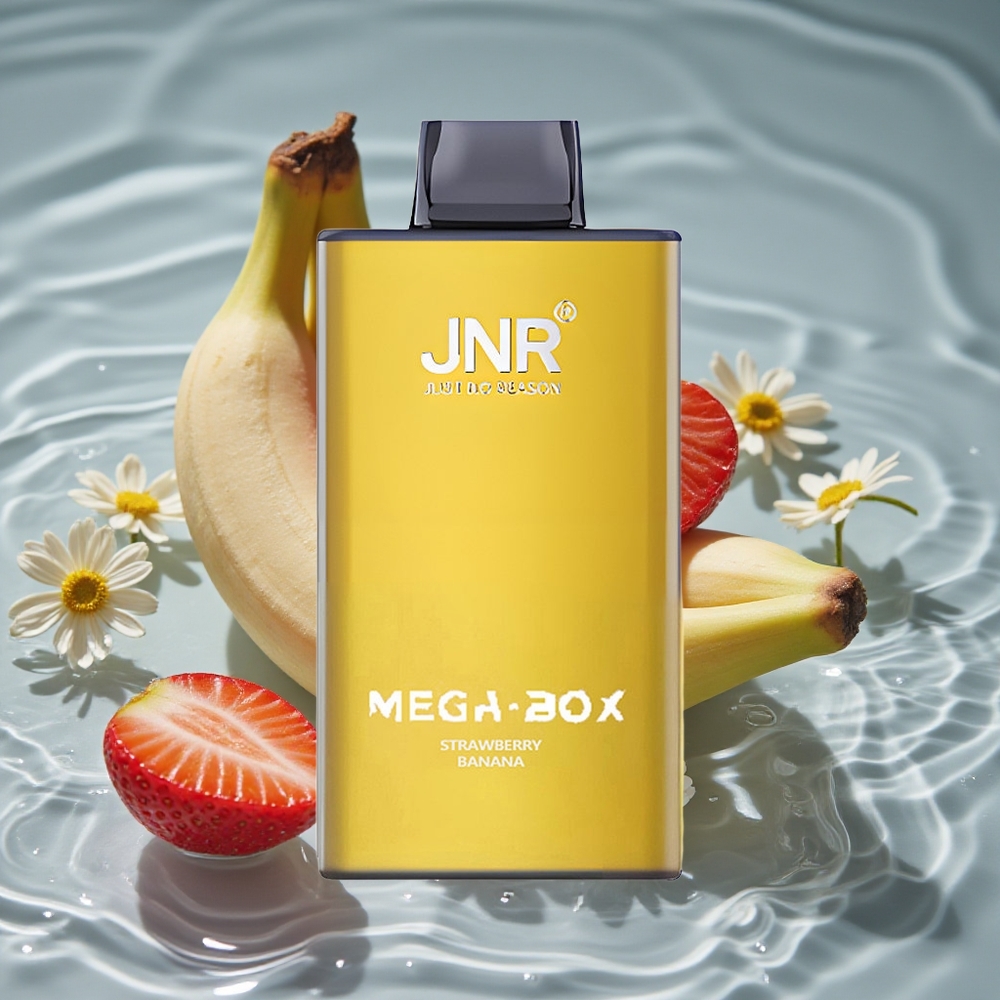 JNR Mega Box 25000 Puffs Vienkartinis Vape Braškių Bananų