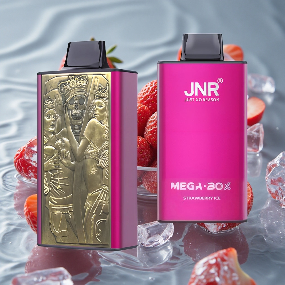 JNR Mega Box 25000 Puffs Vienkartinis Vape Braškės Ledas