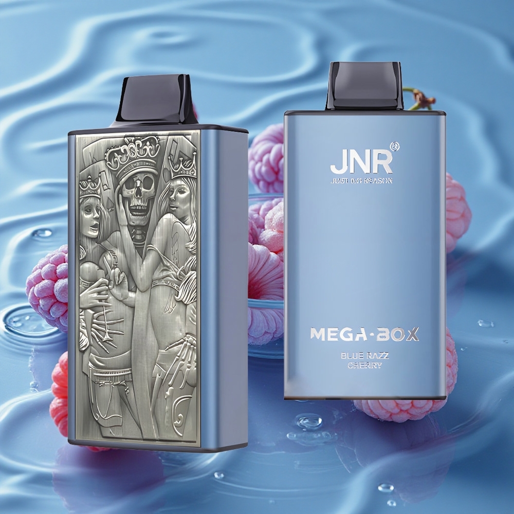 JNR Mega Box 25000 Puffs Vienkartinis Vape Mėlynasis Avietinės Vyšnios