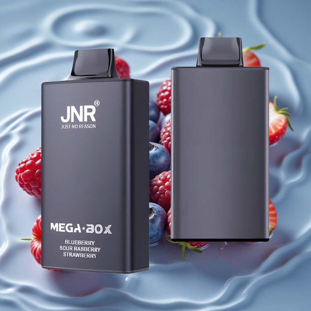 JNR Mega Box 25000 Puffs Vienkartinis Vape Mėlynųjų Gervuogių Rūgščiosioms Braškėms