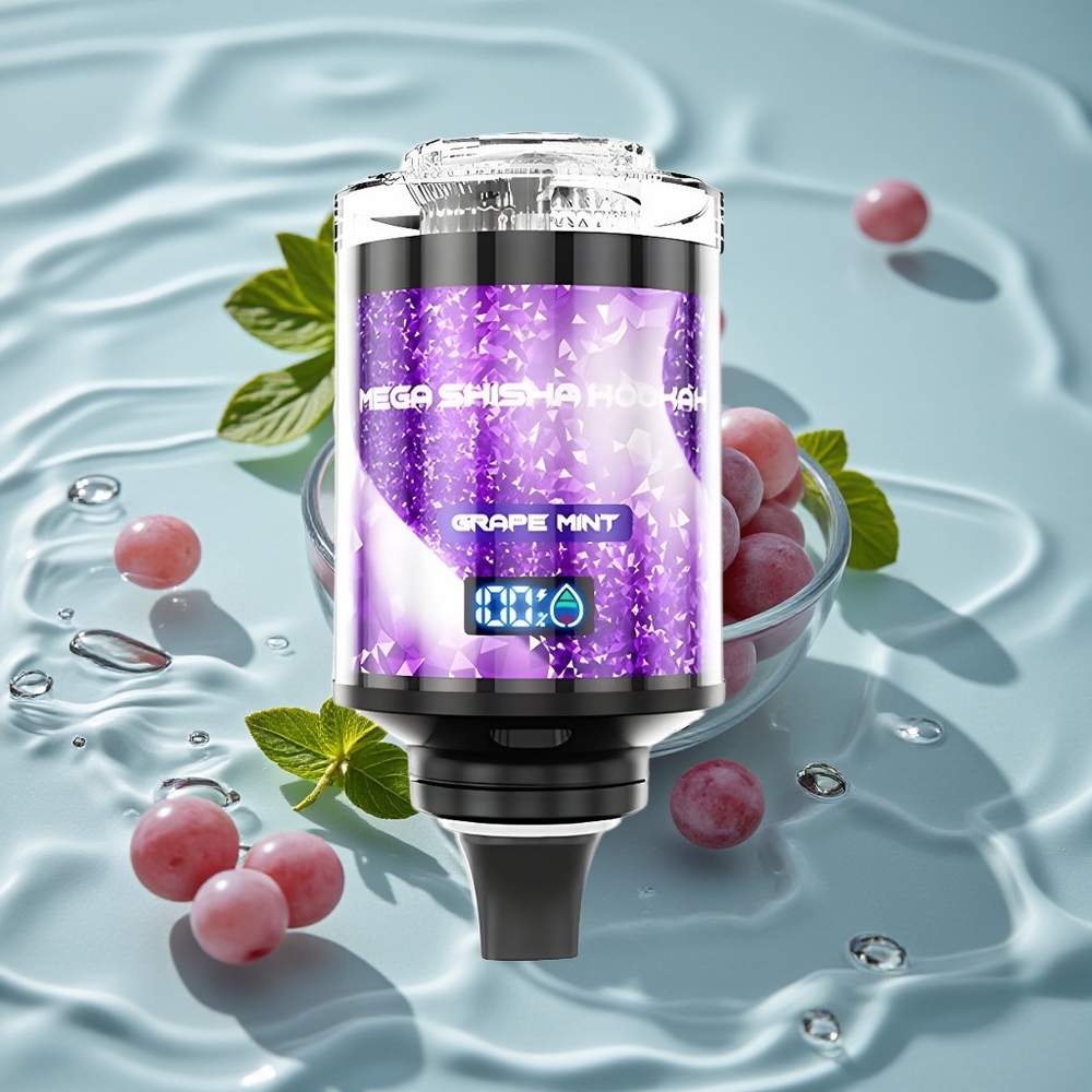 JNR Mega Shisha Hookah 100K Stalinis Suderinamumas Vynuogių Mėta