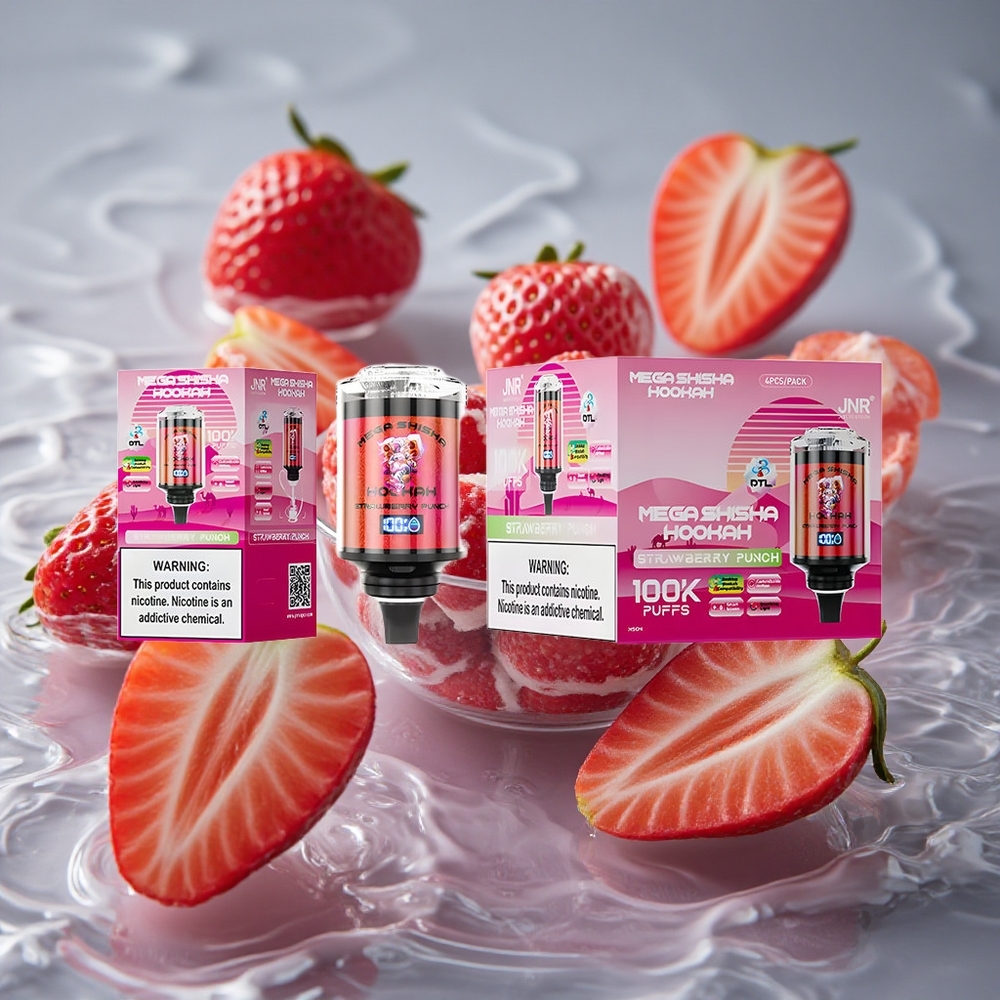 JNR Mega Shisha Hookah 100K Stalo Suderinamumas Braškų Pūga