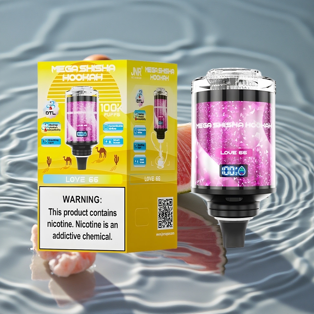JNR Mega Shisha Hookah 100K Stolinis Suderinamumas 60ml