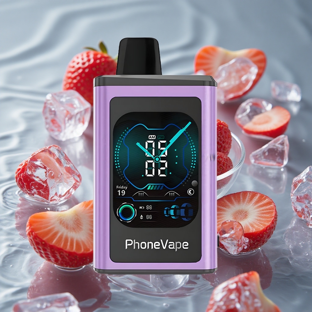 JNR PhoneVape 30000 Puffs Vienkartinis Vape Braškių Ledas