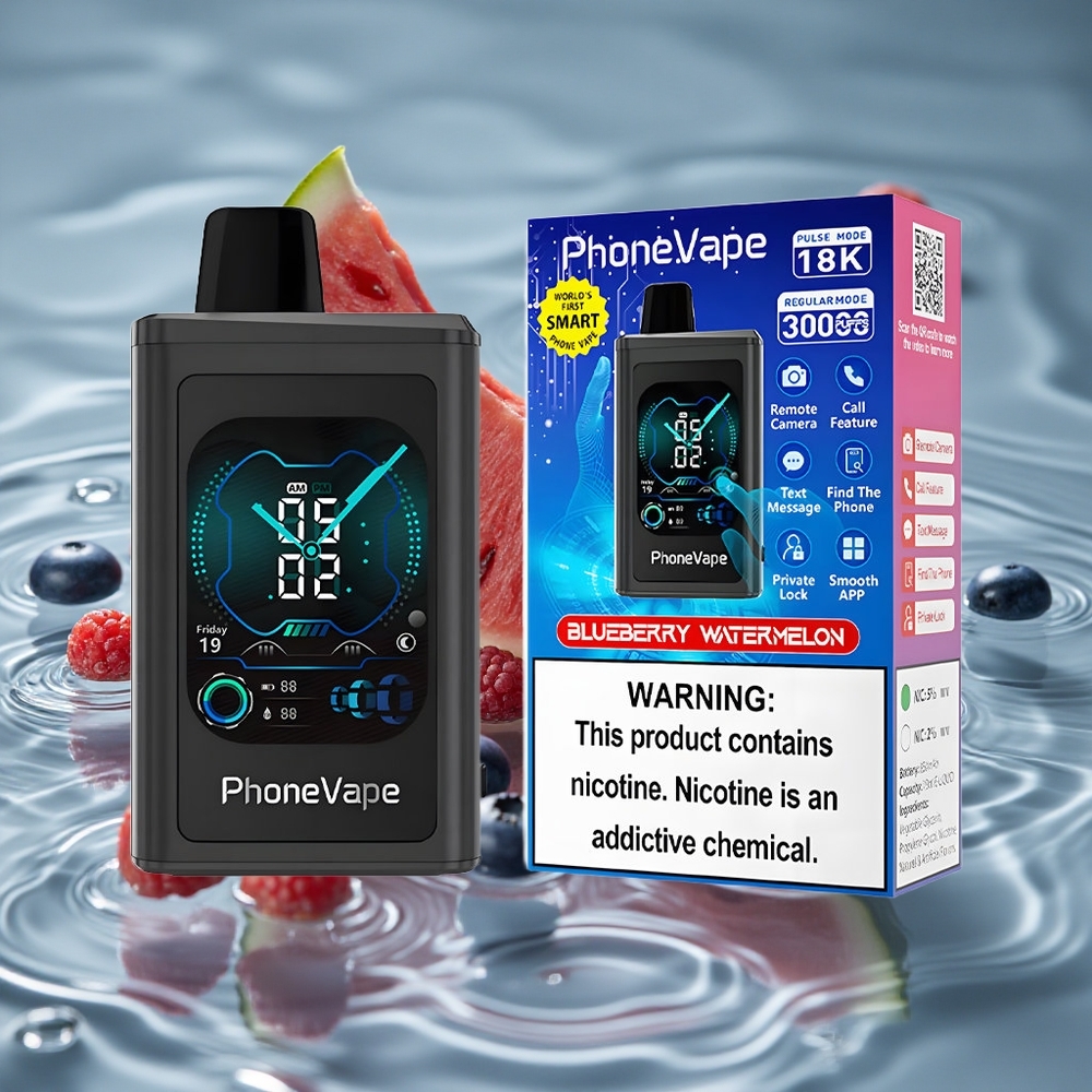 JNR PhoneVape 30000 Puffs Vienkartinis Vape Mėlynųjų Uogų Vandyns