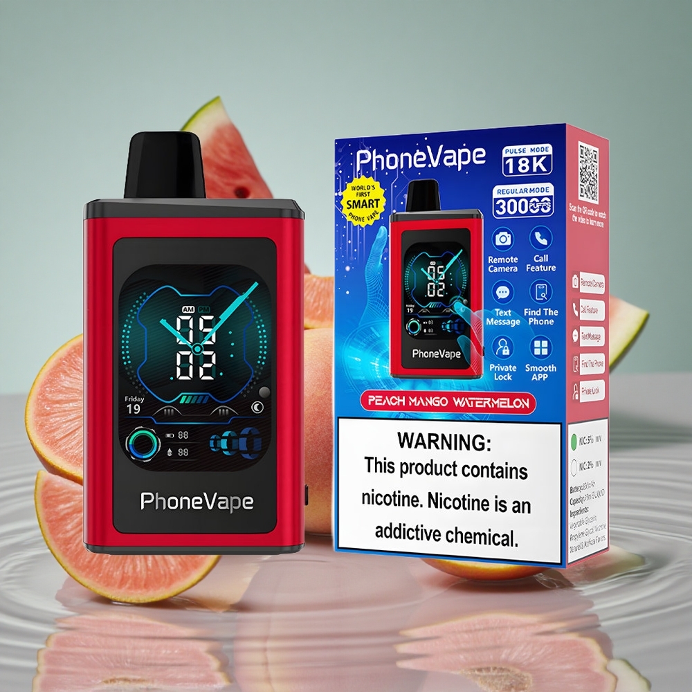 JNR PhoneVape 30000 Puffs Vienkartinis Vape Persikas Mango Arbūzas