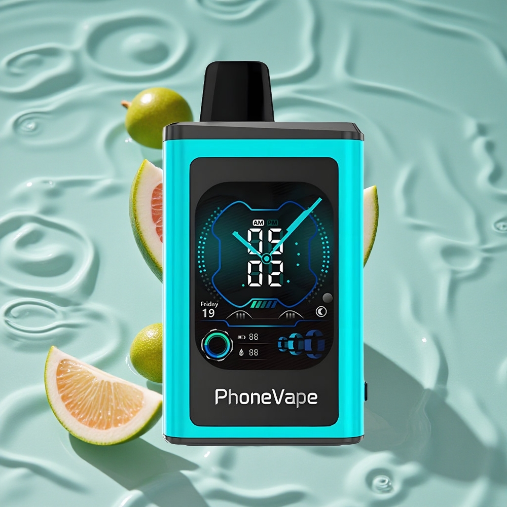 JNR PhoneVape 30000 Puffs su Mokamuoju Oro Srautu Vienkartinis Vape Miami Mėta