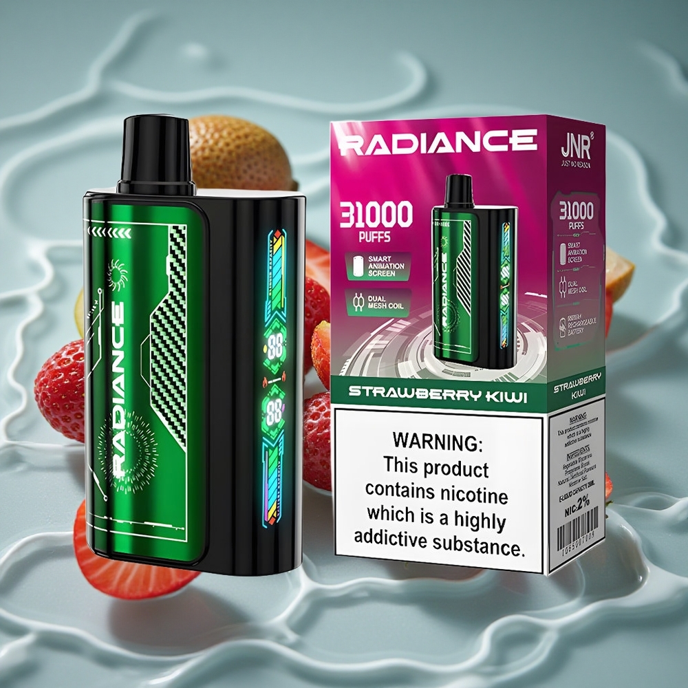 JNR Radiance 31000 Puffs Vienkartinis Vape Braškių Kiwi