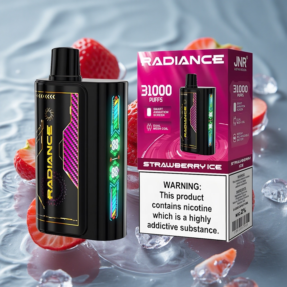 JNR Radiance 31000 Puffs Vienkartinis Vape Braškės Ledas