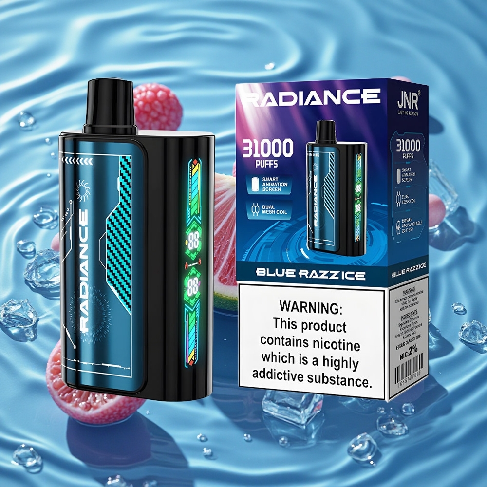 JNR Radiance 31000 Puffs Vienkartinis Vape Mėlyna Razz Ledas
