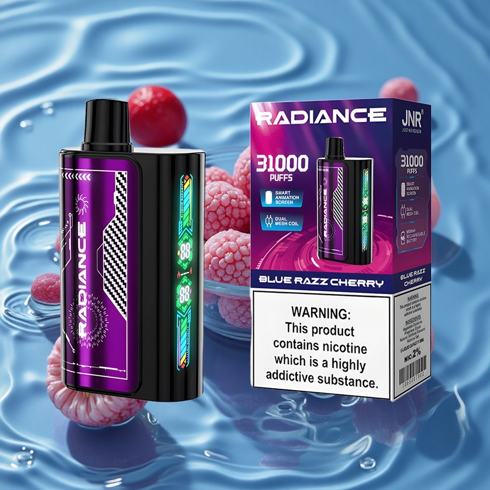 JNR Radiance 31000 Puffs Vienkartinis Vape Mėlynasis Serbentų Vyšnia