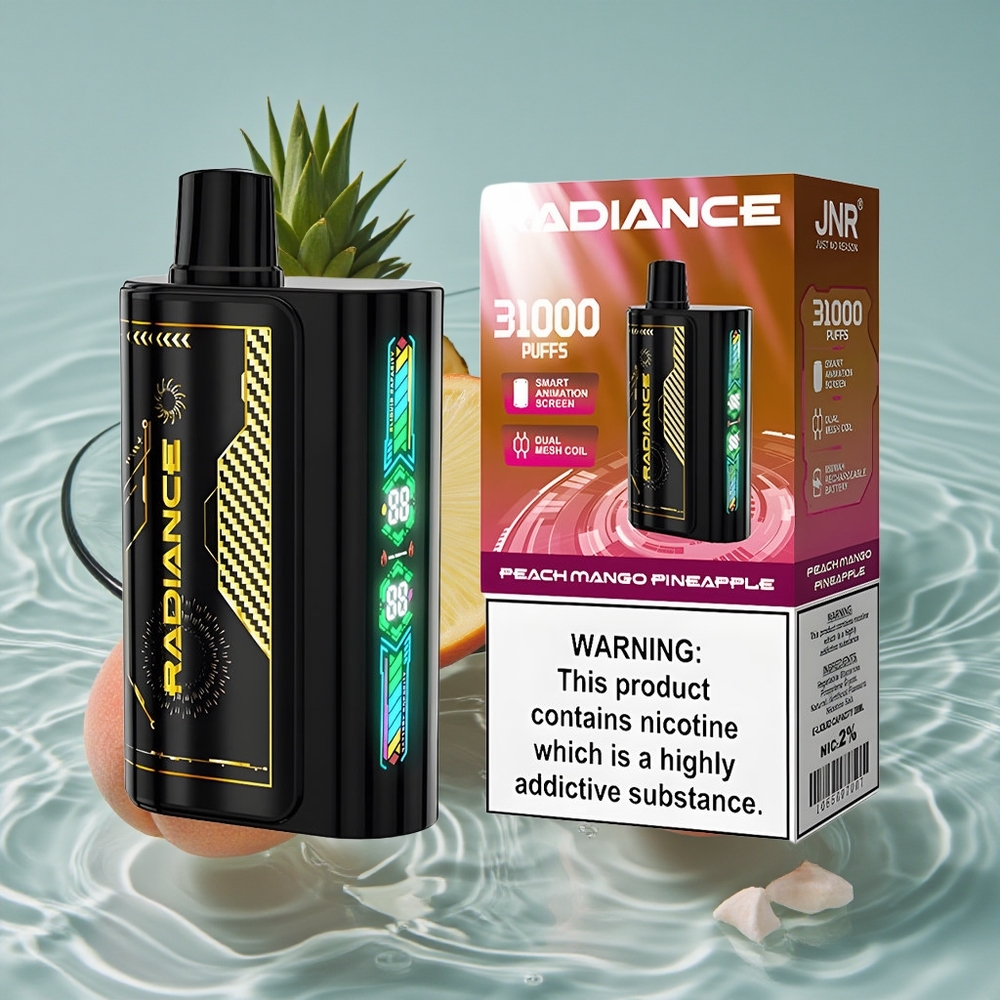 JNR Radiance 31000 Puffs Vienkartinis Vape Persikas Mango Ananasas