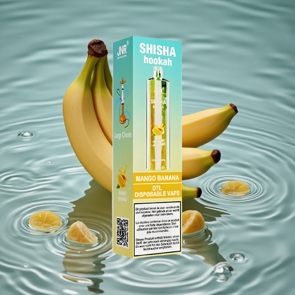 JNR Shisha Hookah 12000 Puffs Vienkartinis Vape Mango Bananas