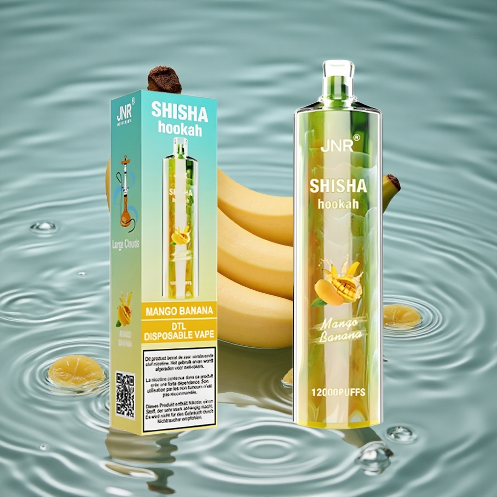 JNR Shisha Hookah 12000 Puffs Vienkartinis Vape Mango Bananas