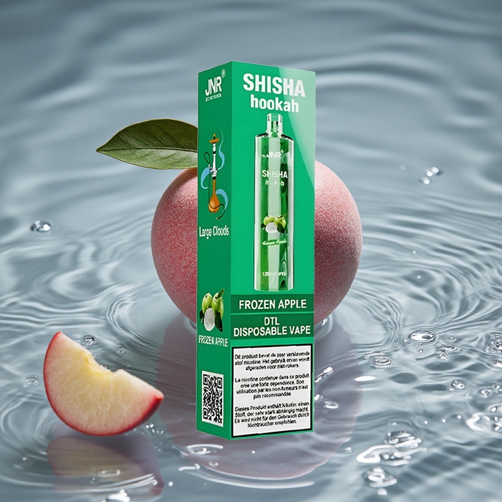 JNR Shisha Hookah 12000 Puffs Vienkartinis Vape Užšalęs Obuolys