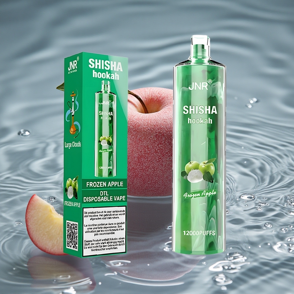 JNR Shisha Hookah 12000 Puffs Vienkartinis Vape Užšalęs Obuolys