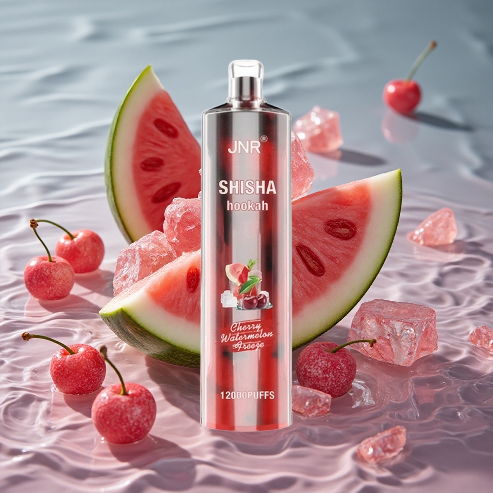 JNR Shisha Hookah 12000 Puffs Vienkartinis Vape Vyšnių Arbūzo Šaldytas