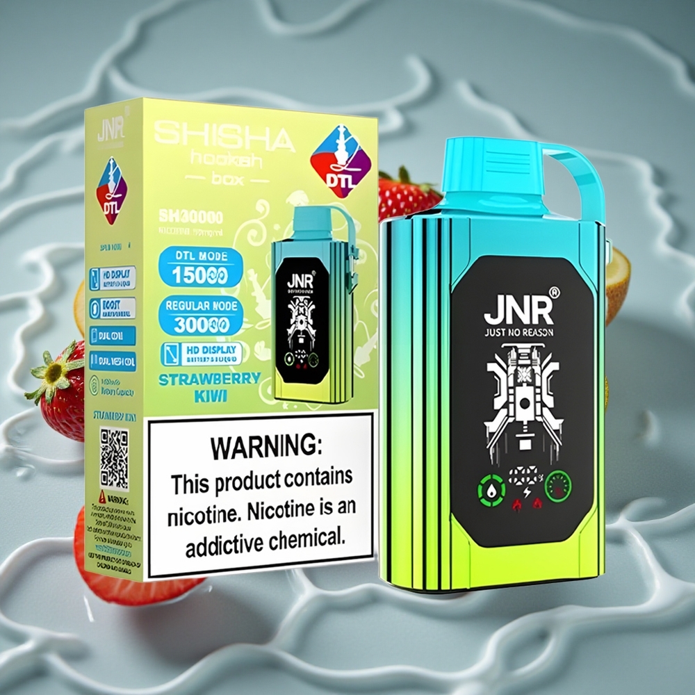 JNR Shisha Hookah Box 20500 Puffs Braškynės-Kivio Vienkartinis Vape 25ml