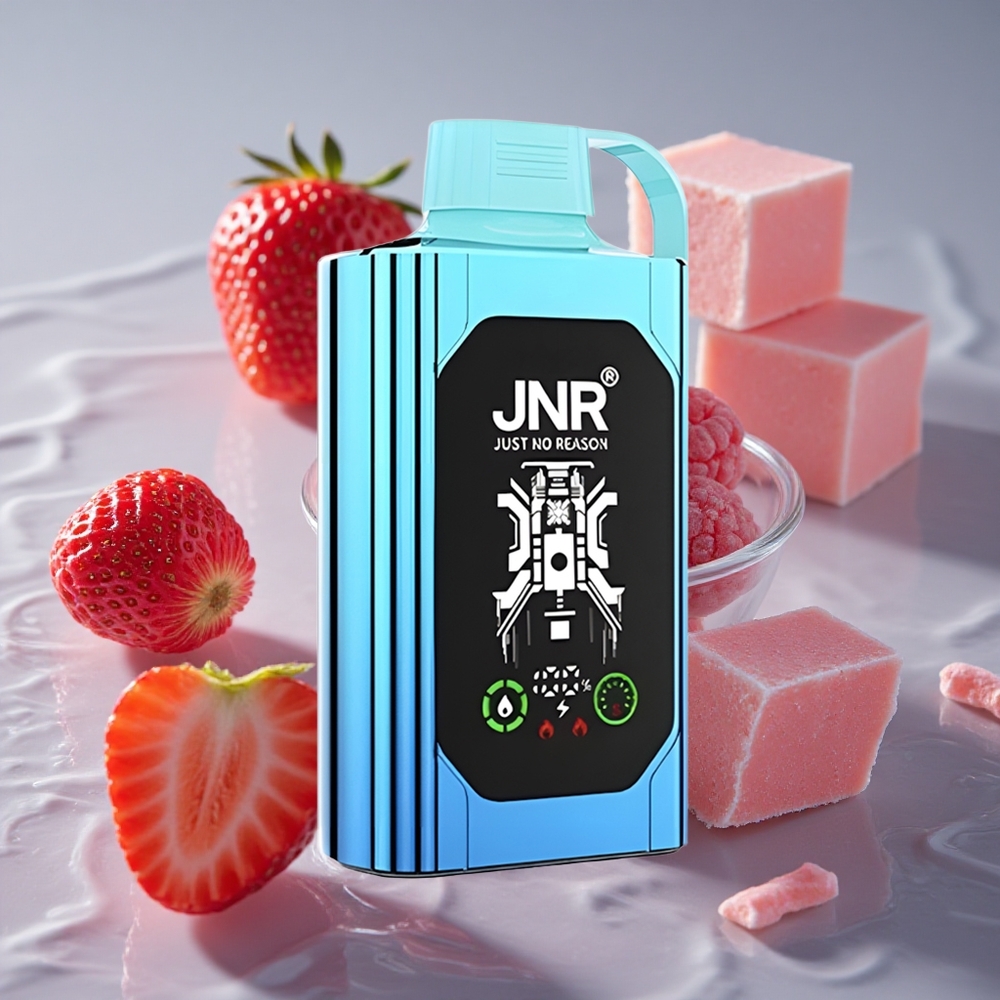 JNR Shisha Hookah Box 20500 Puffs Vienkartinis Vape Braškės Avietės Saldainis