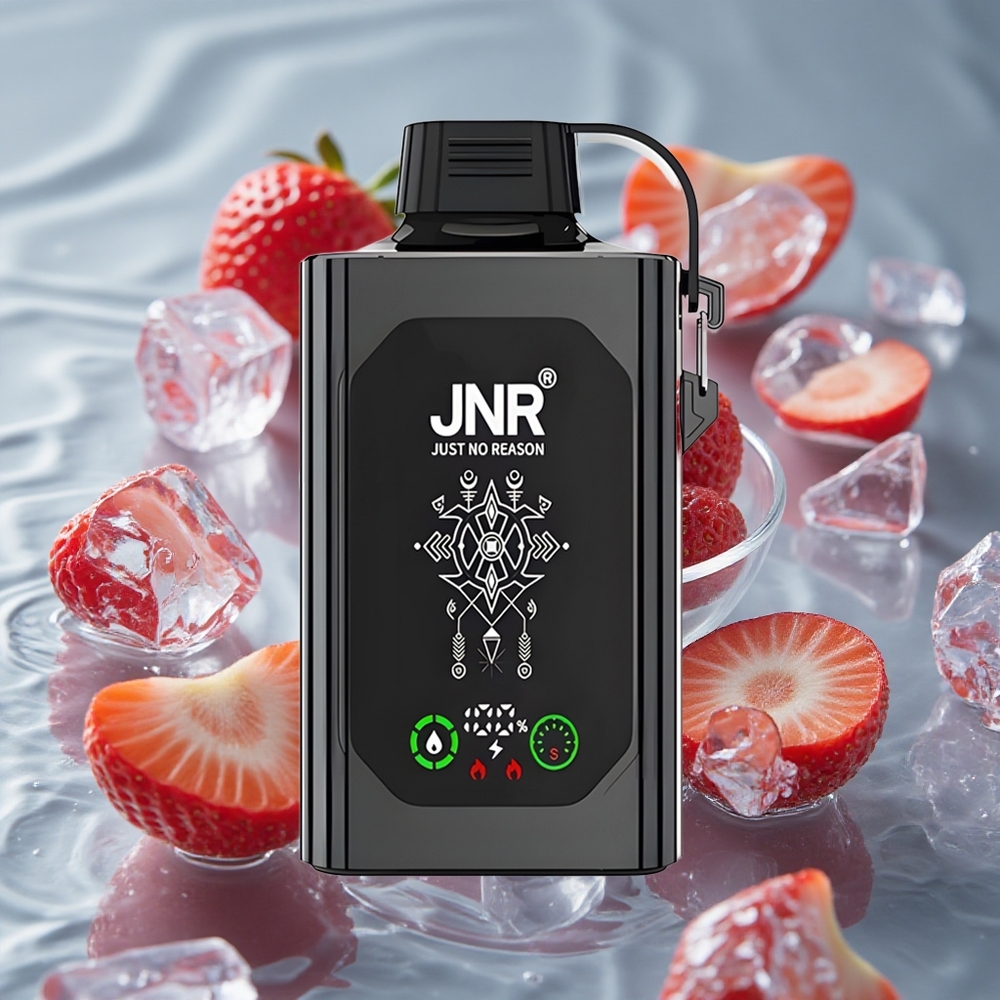 JNR Shisha Hookah Box 20500 Puffs Vienkartinis Vape Braškės Ledas