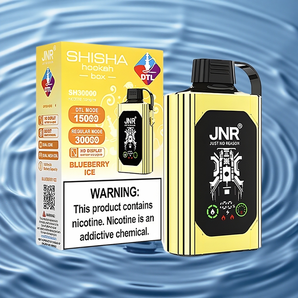 JNR Shisha Hookah Box 20500 Puffs Vienkartinis Vape Mėlynų Uogų Ledas