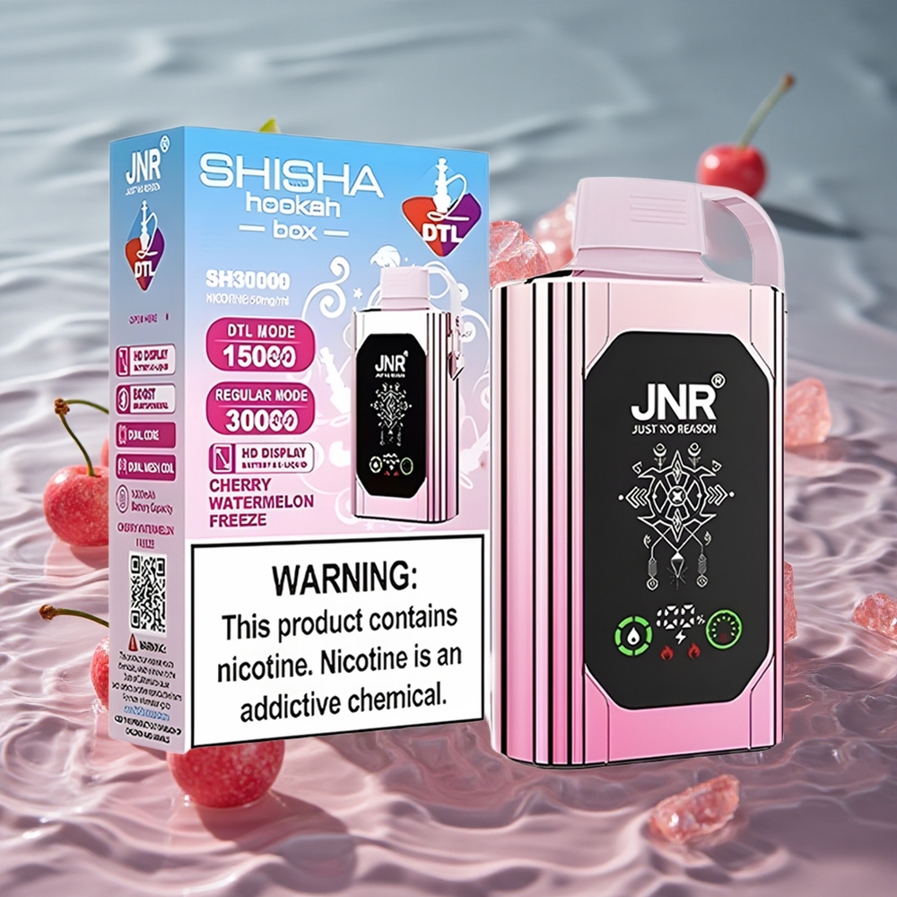 JNR Shisha Hookah Box 20500 Puffs Vienkartinis Vape Vyšnių Arbūzo Šaldymas
