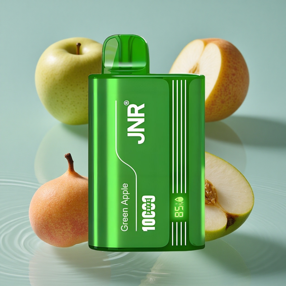 JNR Tank 10000 Puffs Vienkartinis Vape Žalia Obuoliai Kriaušė Persikas